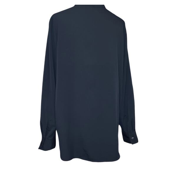 BANANA REPUBLIC Blouse Top Flowy Dark Navy Blue XL Career‎ Office Professional - Picture 4 of 8